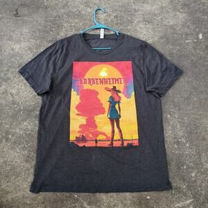 Barbenheimer T Shirt Mens XL Gray Short Sleeve Barbie Oppenheimer Meme Cinema